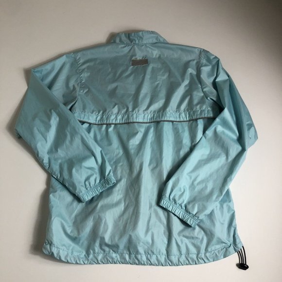 NIKE Women's Size L 12-14 Running Blue 1/4 Zip Windbreaker Jacket I11 - Picture 2 of 6